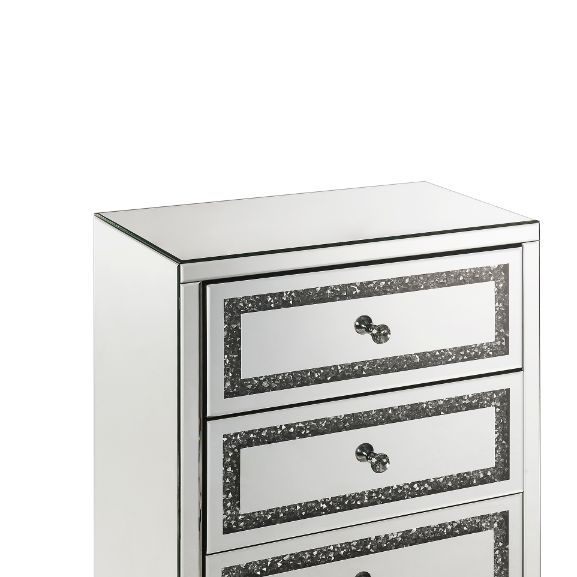 Noralie - Cabinet - Mirrored, Faux Diamonds