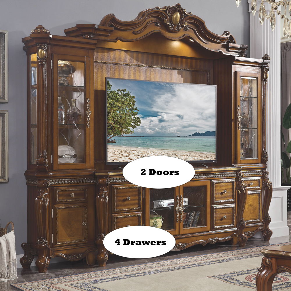 Picardy - Entertainment Center - Honey Oak