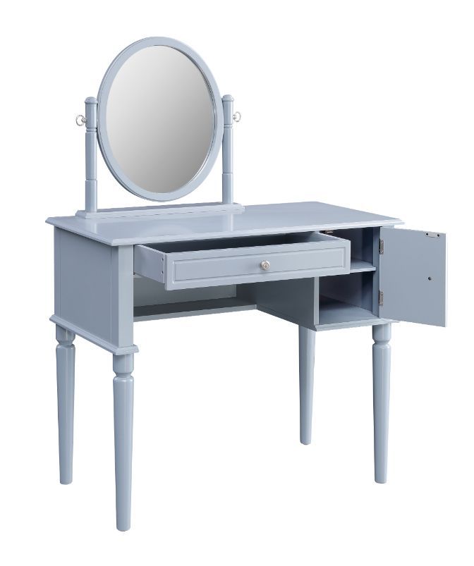Rabila - Vanity Set - Cream Fabric & Gray