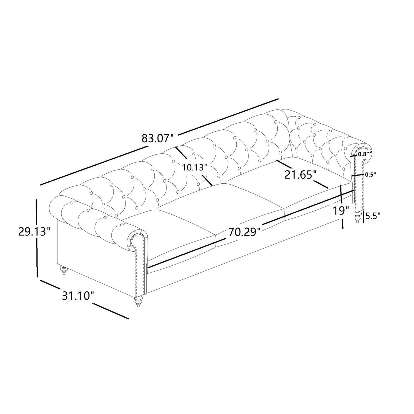 Anina - Sofa - Blue