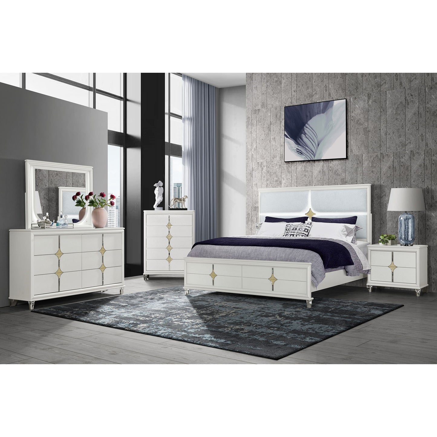 Uriuni - Bed With LED Lights
