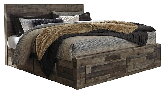 Derekson Panel Bed With 6 Storage Drawers