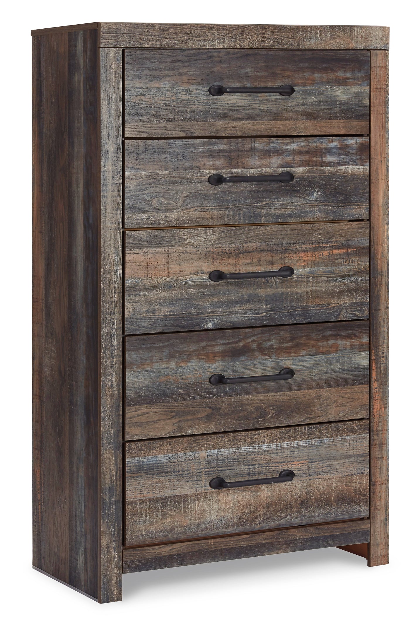 Drystan Panel Bed With 2 Storage Drawers With Mirrored Dresser, Chest And 2 Nightstands