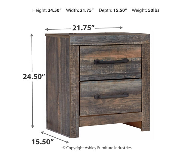 Drystan Panel Bed With 2 Storage Drawers With Mirrored Dresser, Chest And 2 Nightstands