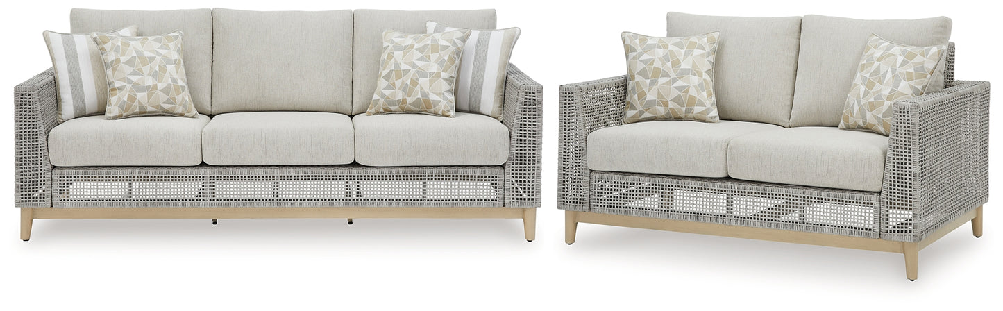 Seton Creek Outdoor Sofa and Loveseat