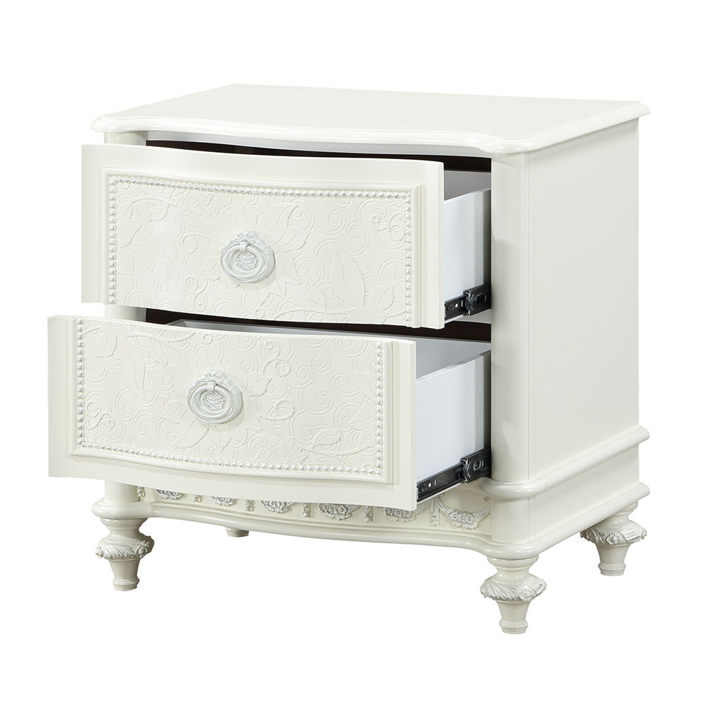 Dorothy - Nightstand With 2 Drawers - Ivory