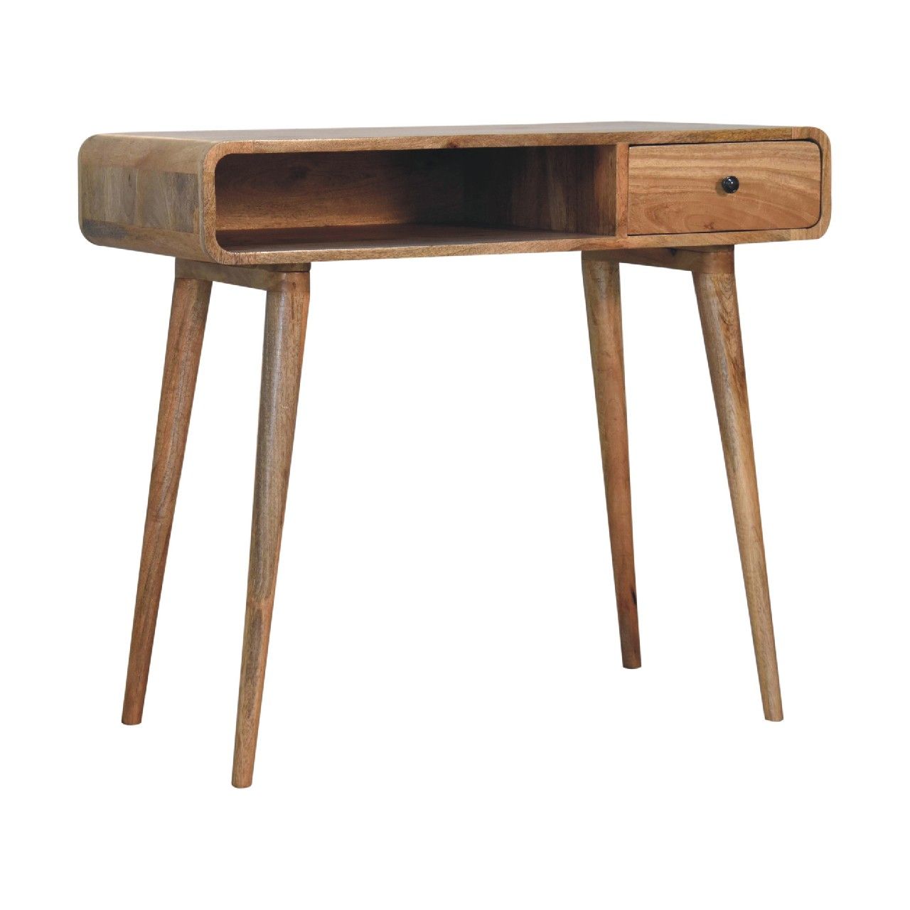 Curved Writing Desk - Oak