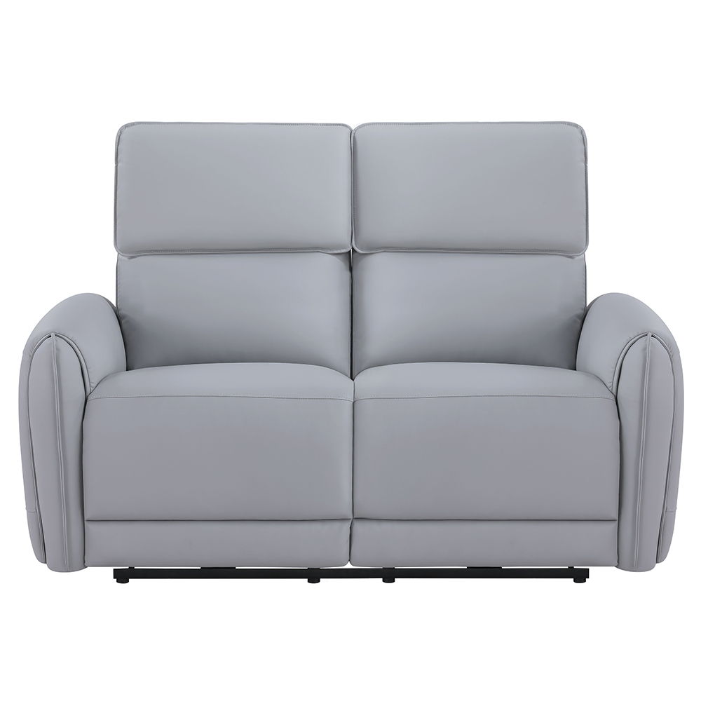 Jeromie - Power Motion Loveseat With USB Port - Gray Synthetic Leather