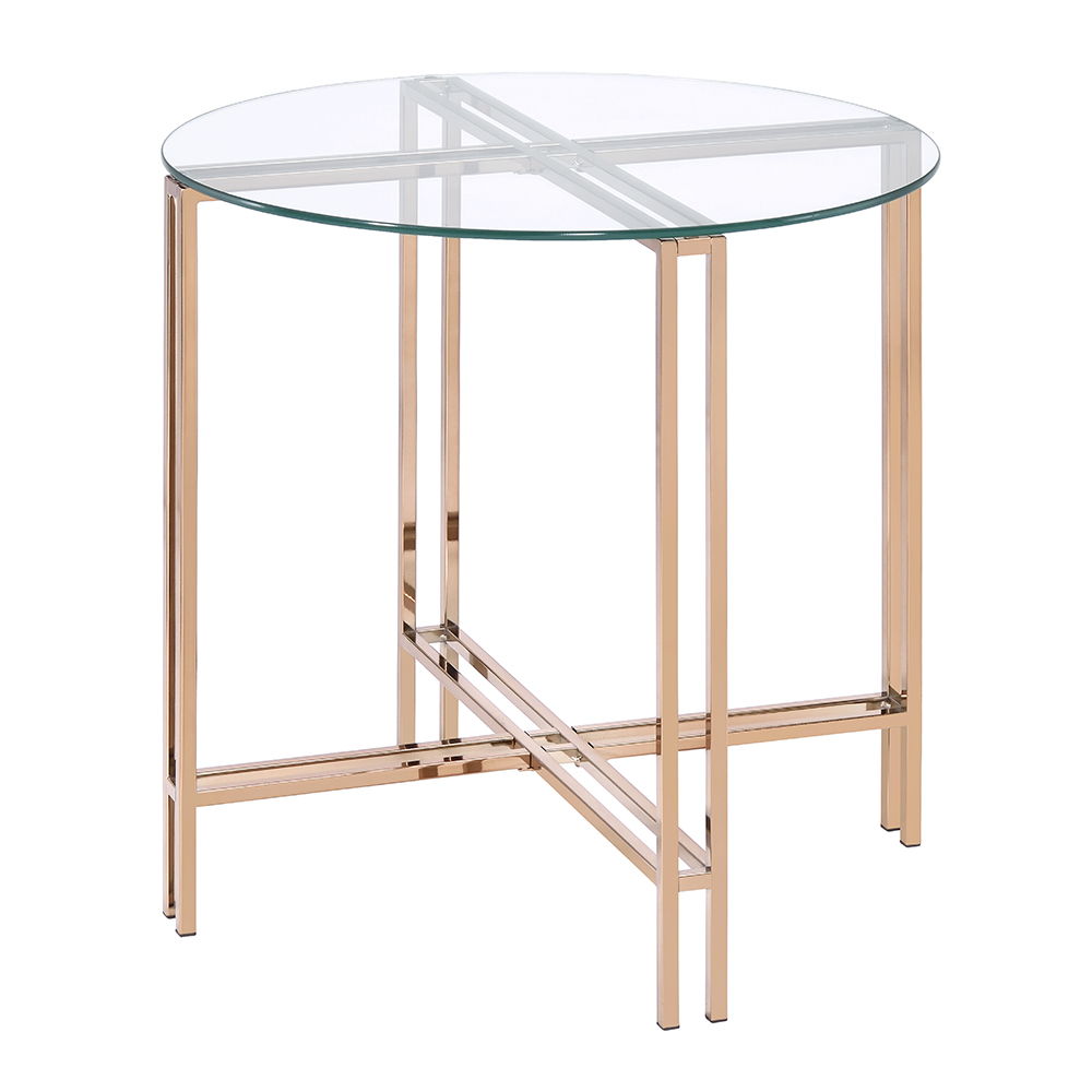 Veises - End Table - Champagne
