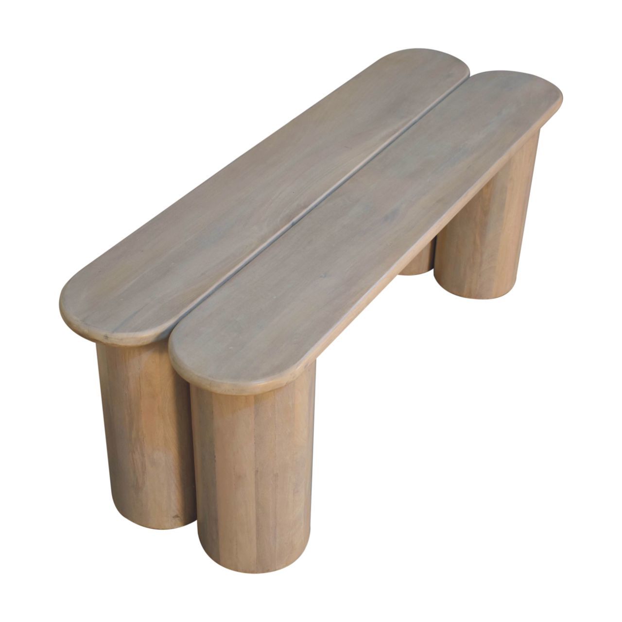 Twin Plank Marble Bench - Marble