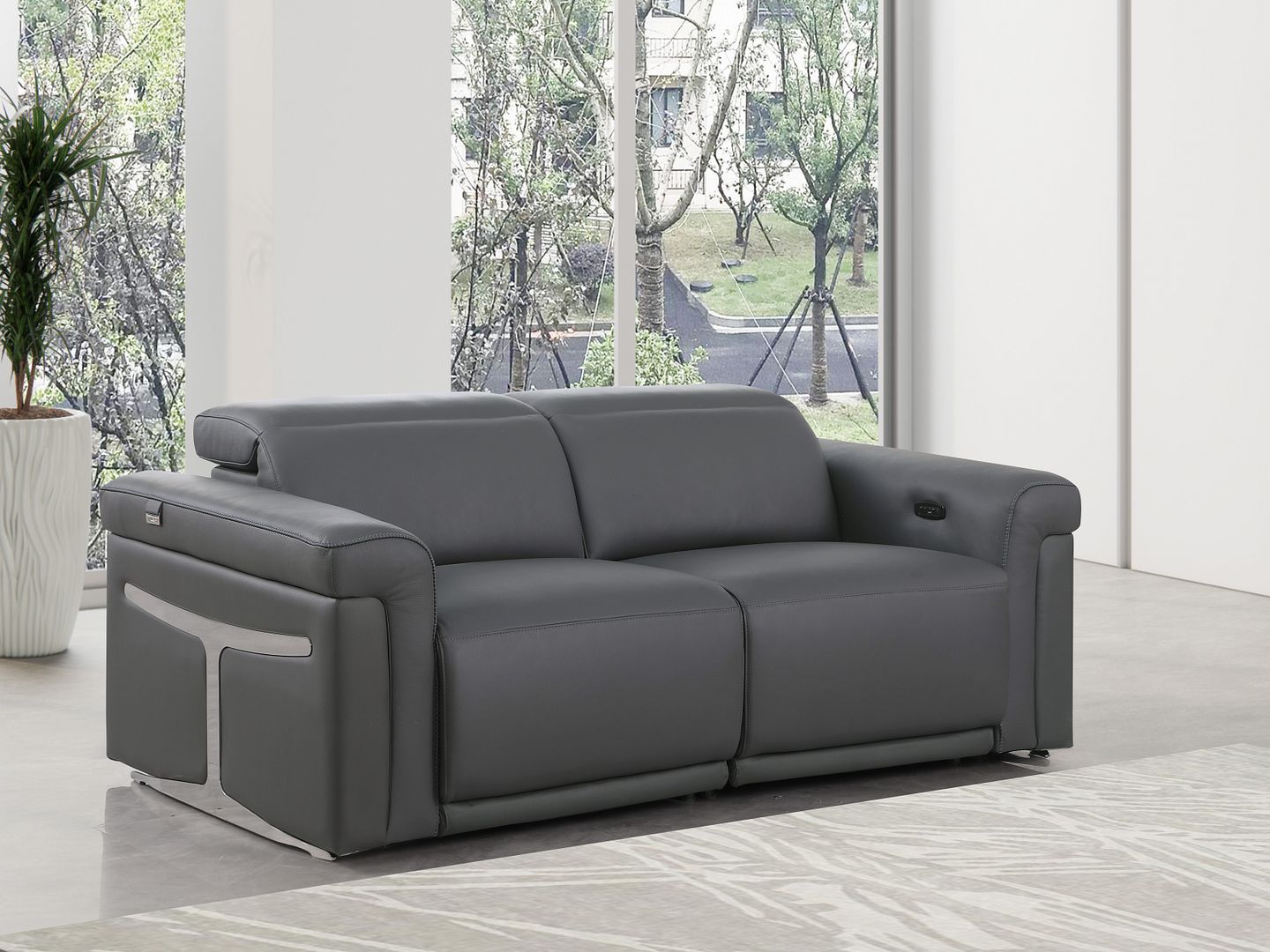 1126 - 2-Piece Modular Power Reclining Loveseat In With 2 Power Recliners & Power Headrests