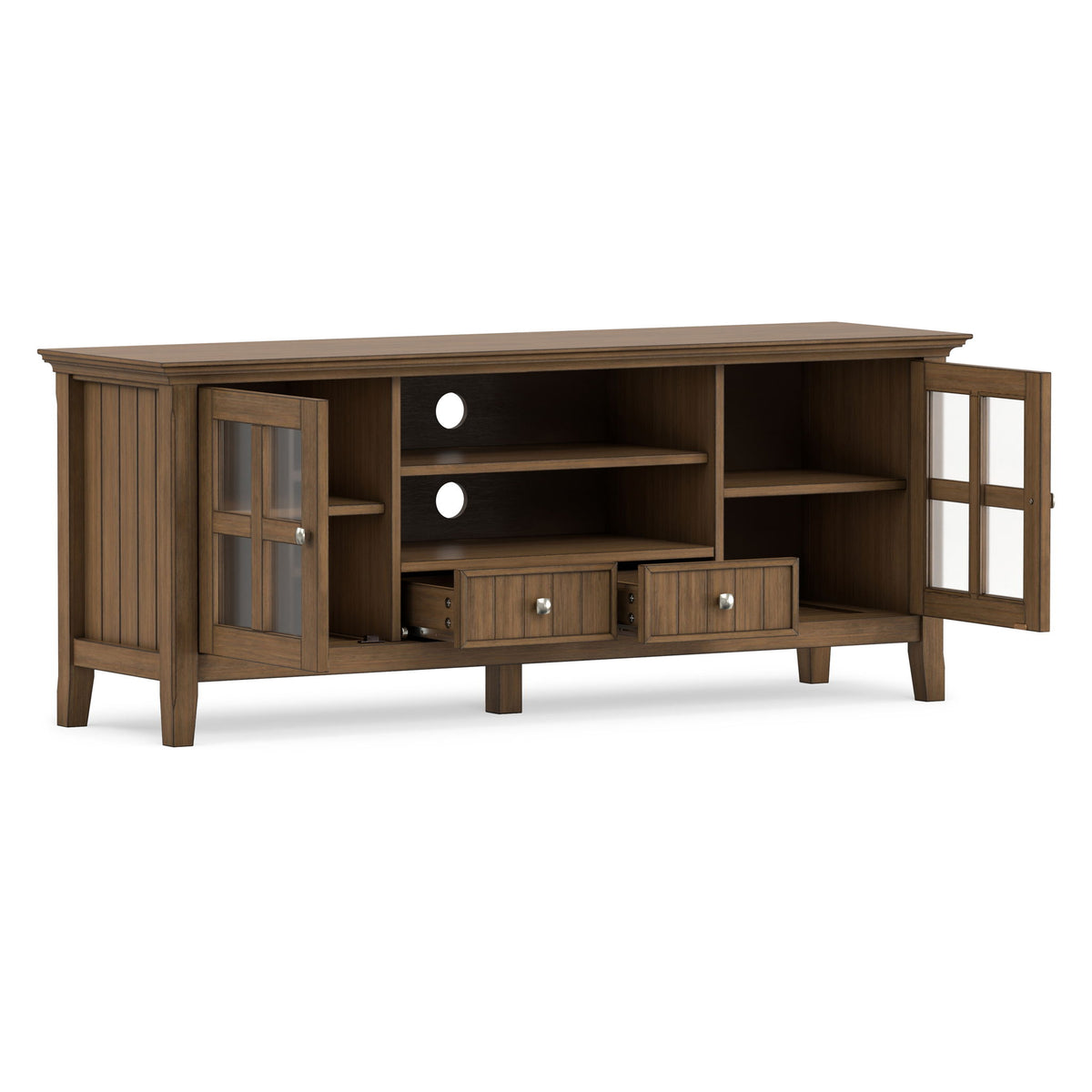 Acadian - TV Media Stand - Rustic Natural Aged Brown