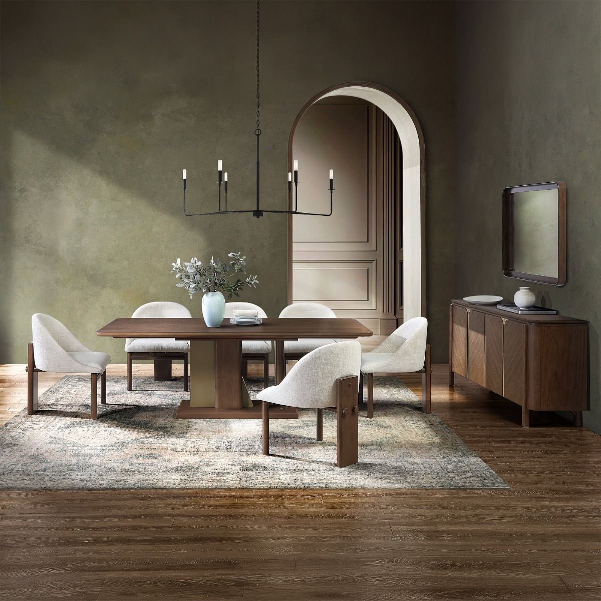 Ouida - Mirror - Brown & Gold