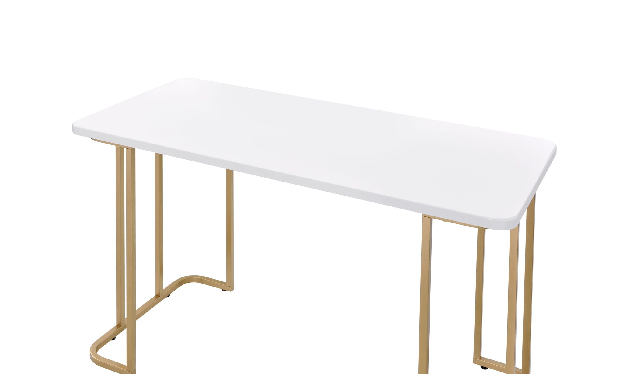 Estie - Vanity Desk (Same 93102) - White & Gold