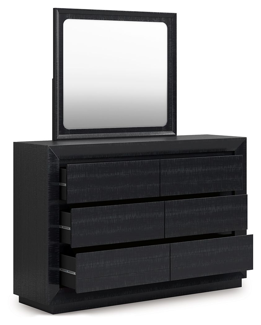 Londer - Dresser And Mirror - Black