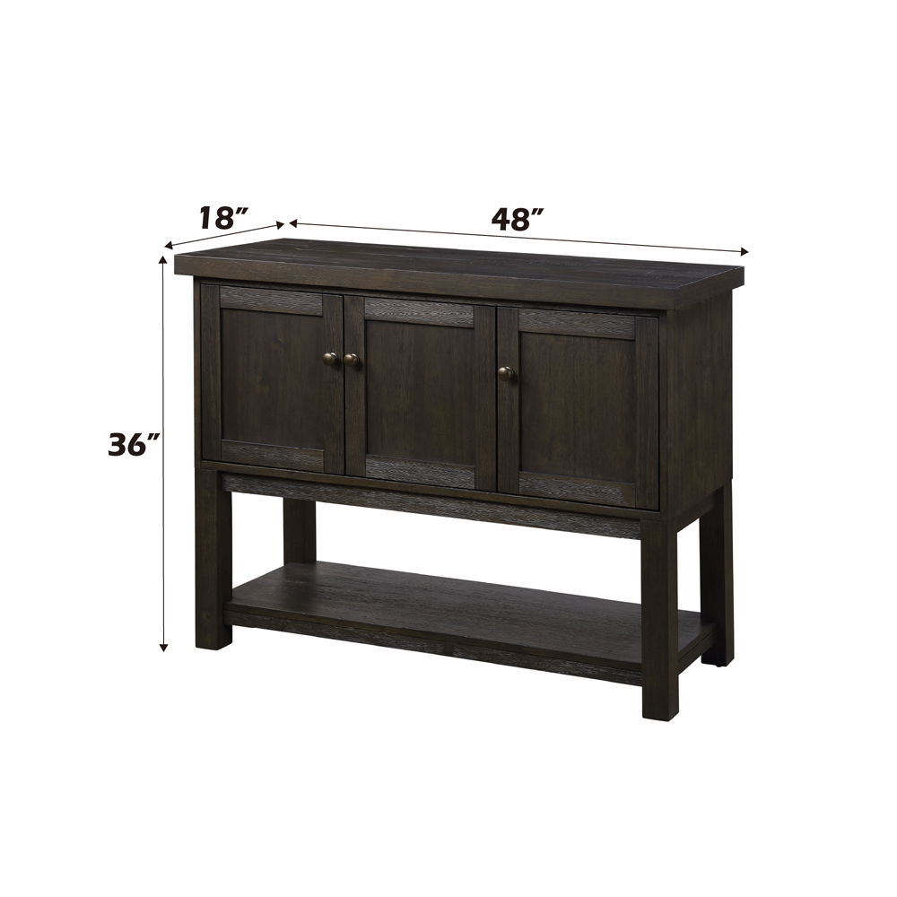 Haddie - Server - Distressed Walnut