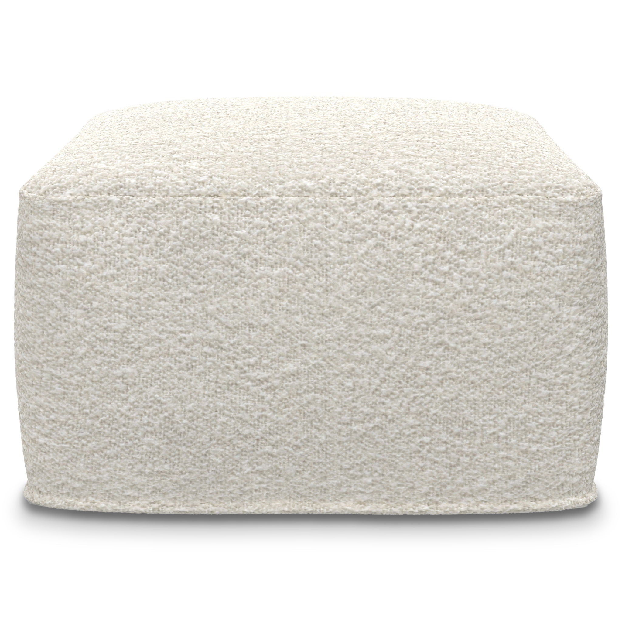 Chantal - Square Pouf - Ivory