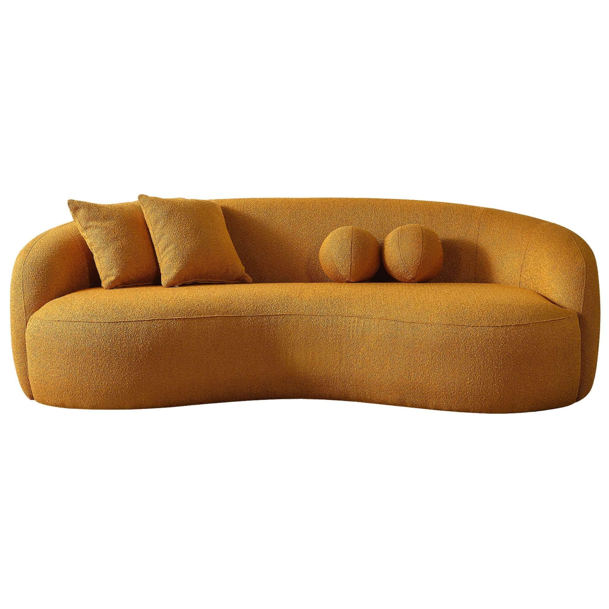 Drake - Japandi Style Curvy Boucle Sofa