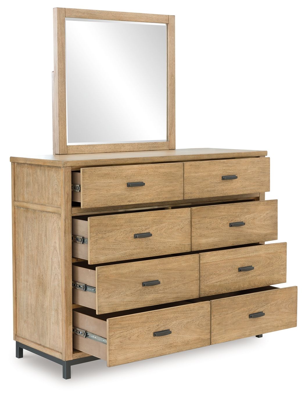 Tomtyn - Dresser And Mirror - Light Brown