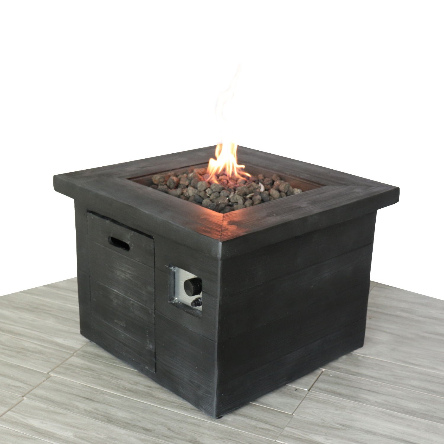 Fiber Reinforced Propane / Natural Gas Fire Pit Table - Charcoal