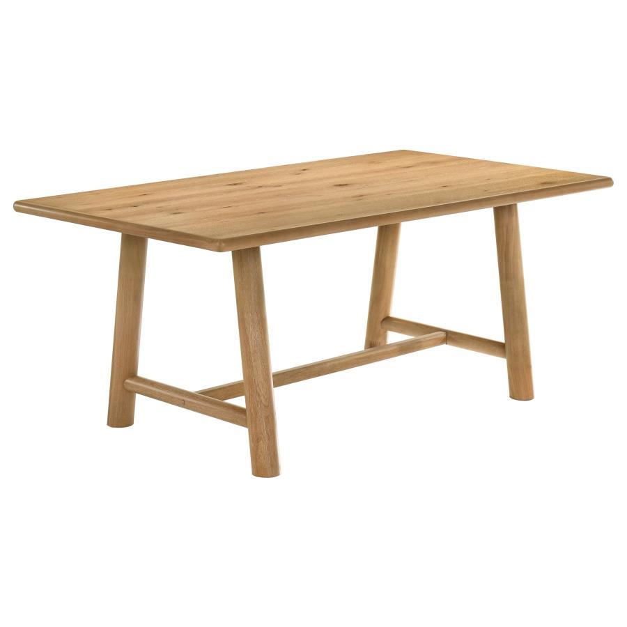Duncan - 7 Piece Rectangular Wood Dining Table Set - Washed Oak