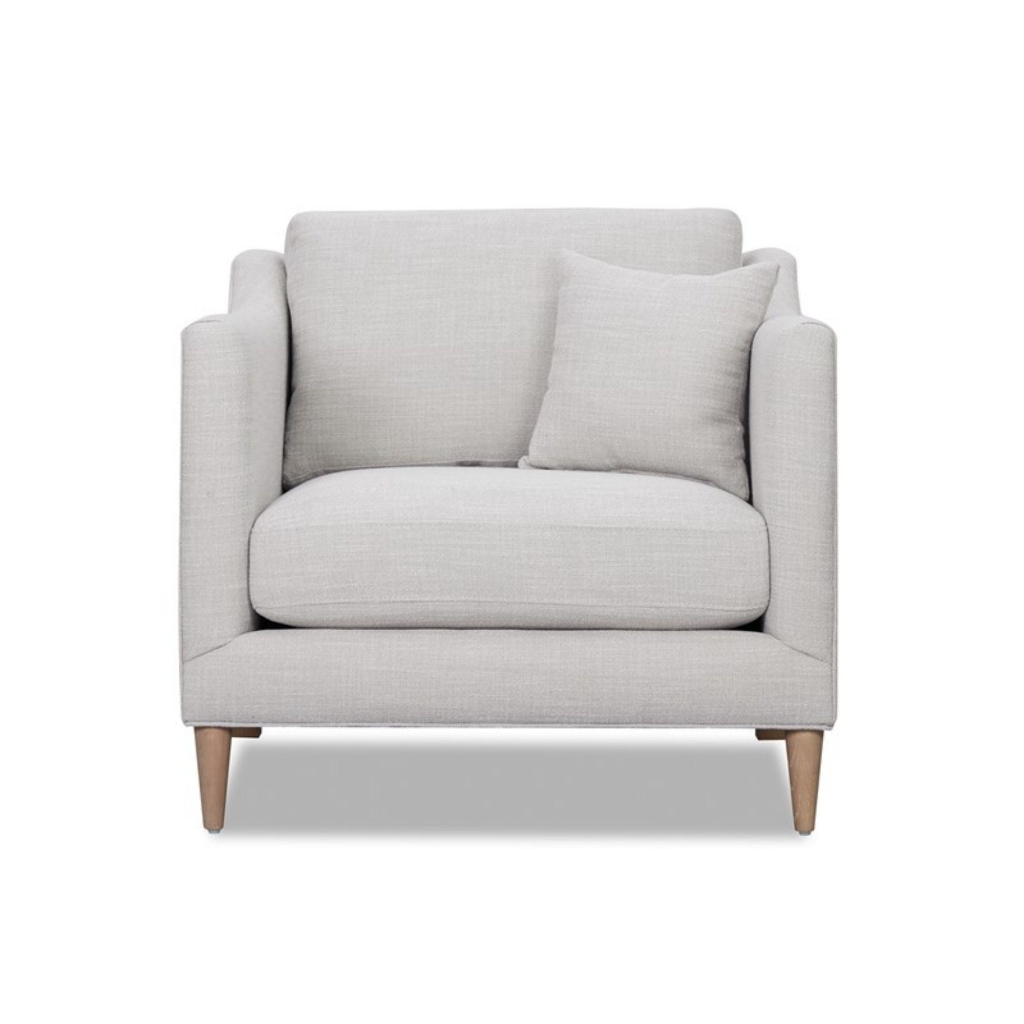 Chair With High Track Arms - Beige