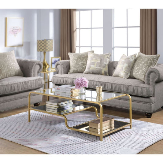Astrid - Coffee Table - Mirrored & Gold