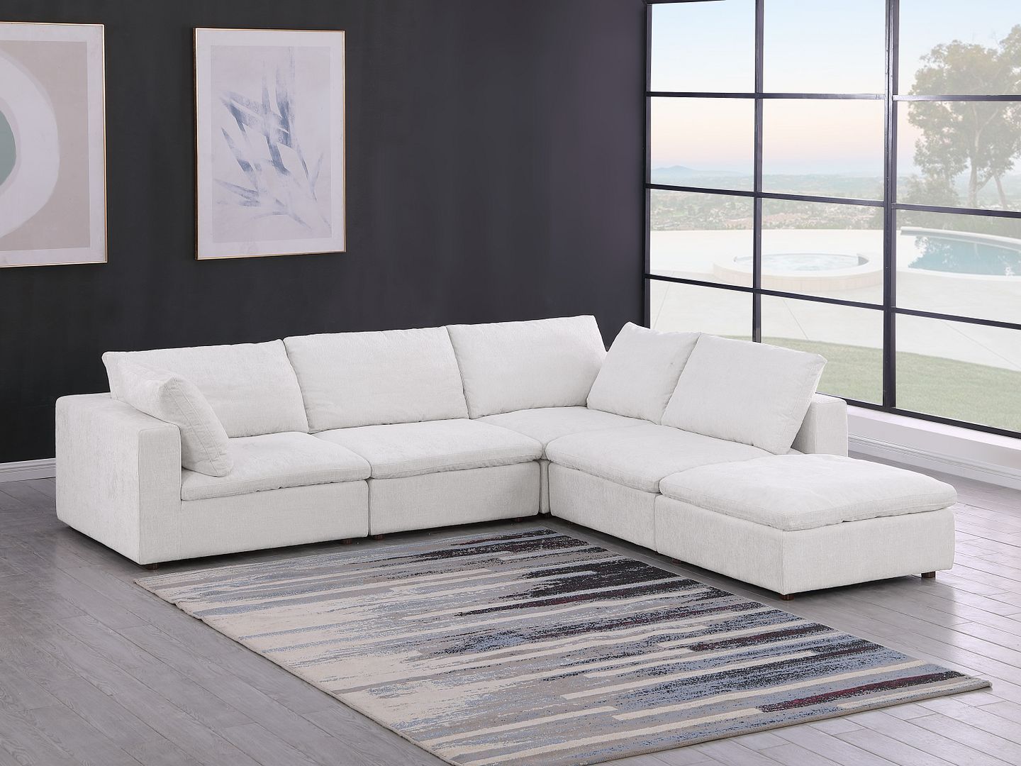 1100 - 5-Piece 3-Seat Sectional