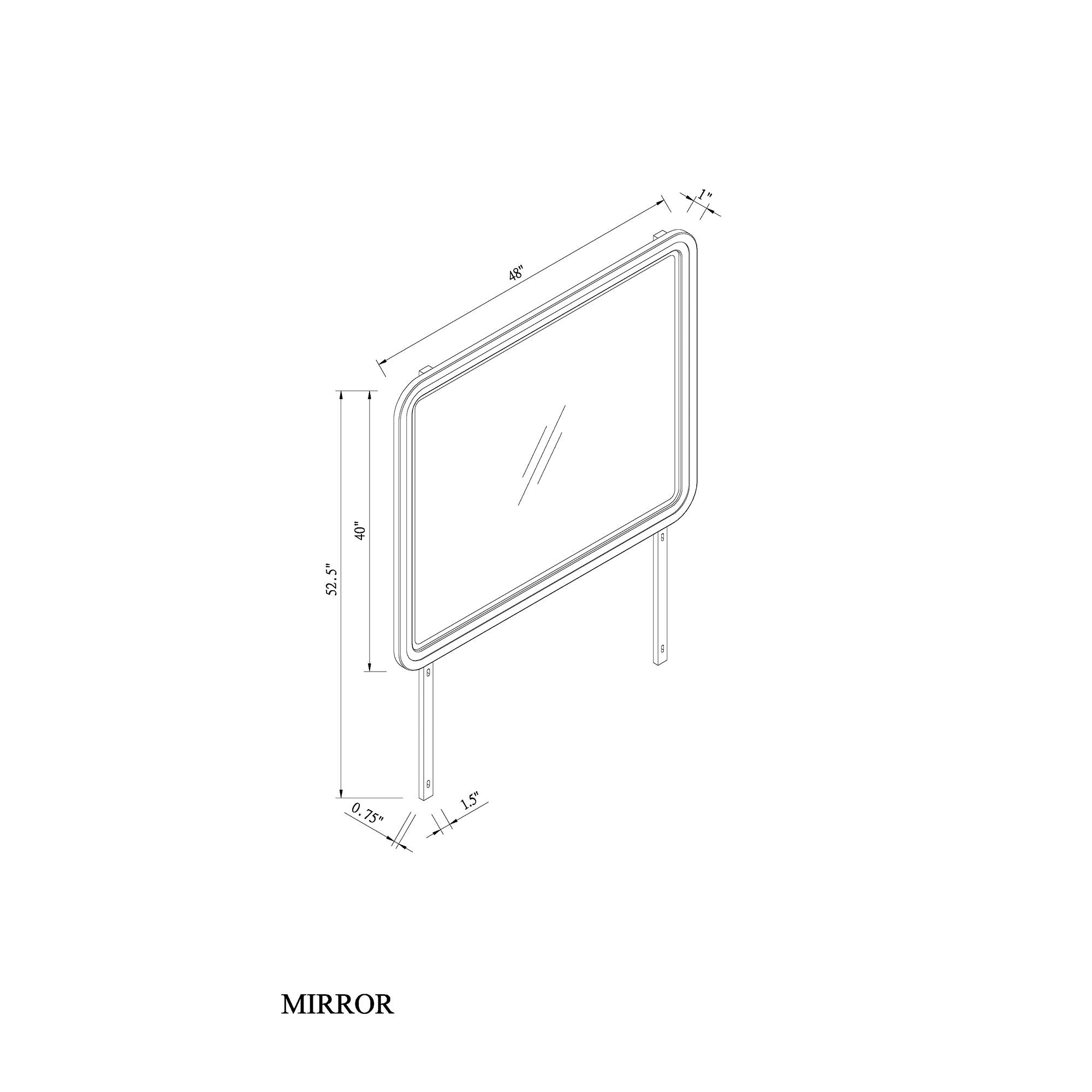 Malco - Large Scale Mirror For Dresser - Oak