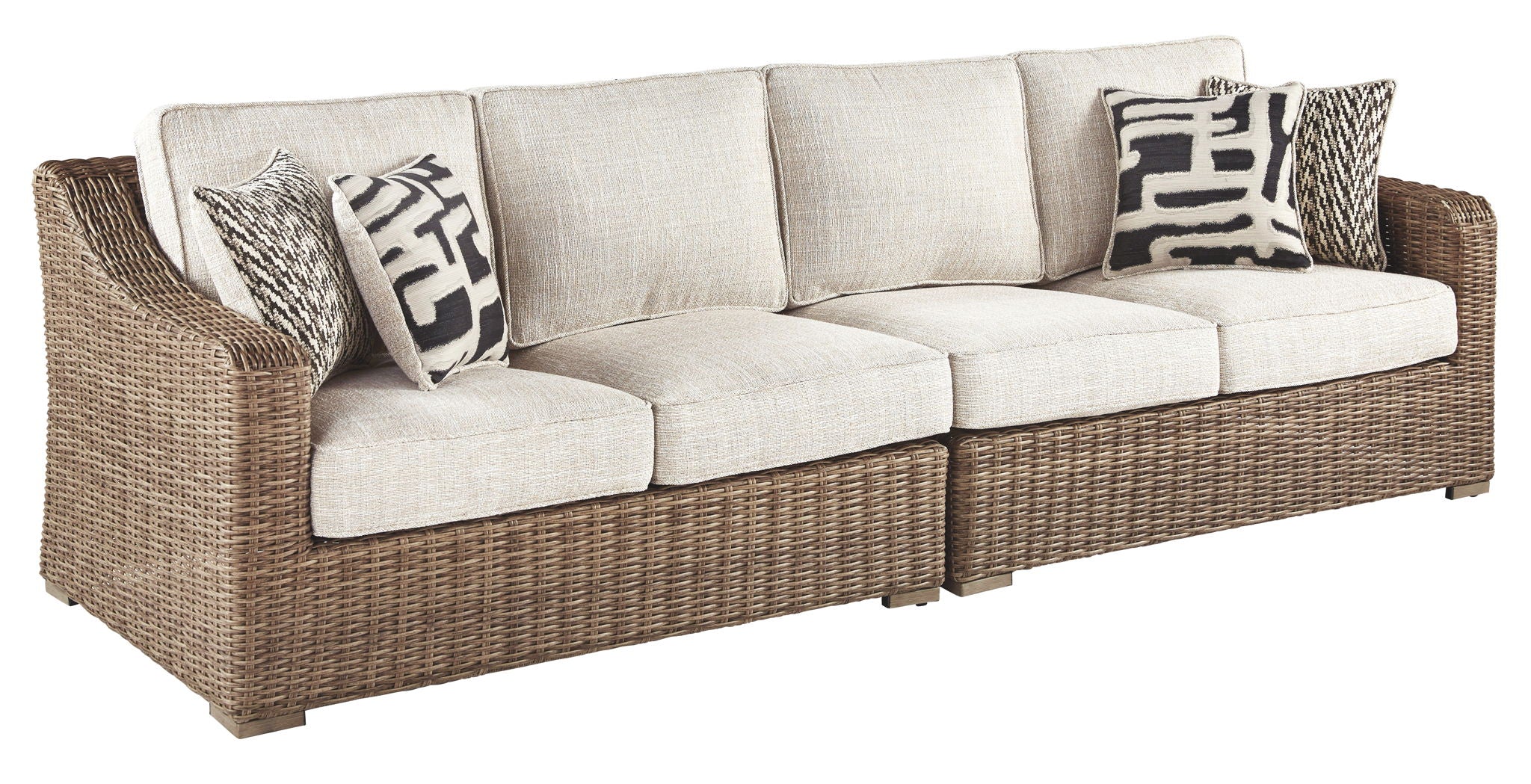 Beachcroft - RAF/LAF Loveseat w/Cush (Set of 2) - Beige