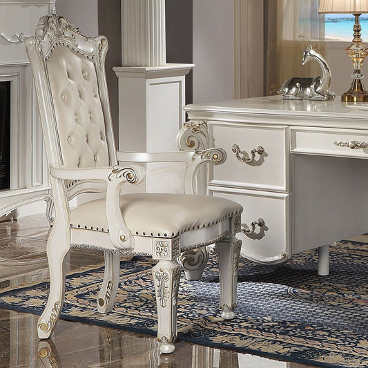 Vendome - Executive Office Chair - Synthetic Leather & Antique Pearl