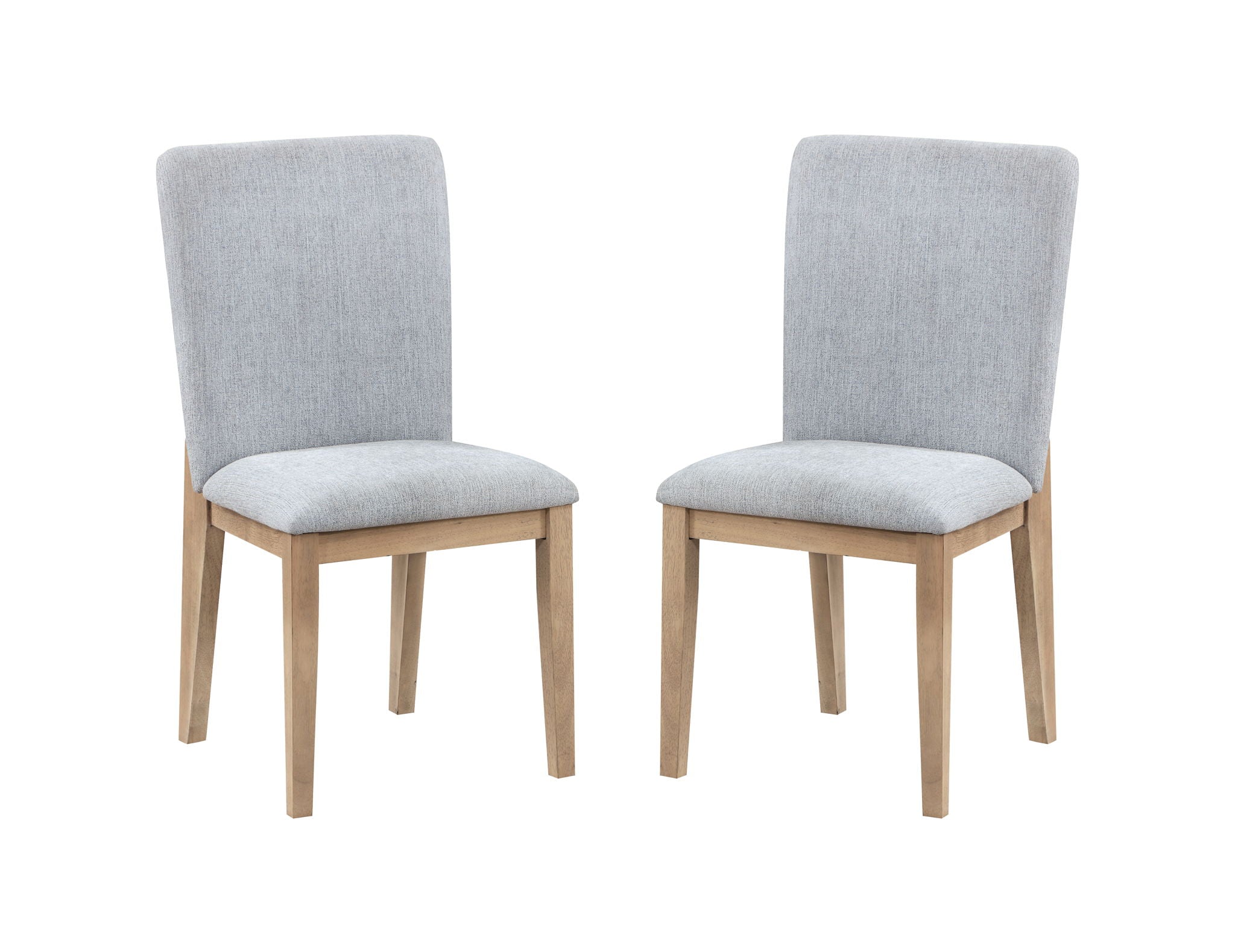 Caspian - Linen And Oak Finish Dining Chair (Set of 2) - Gray