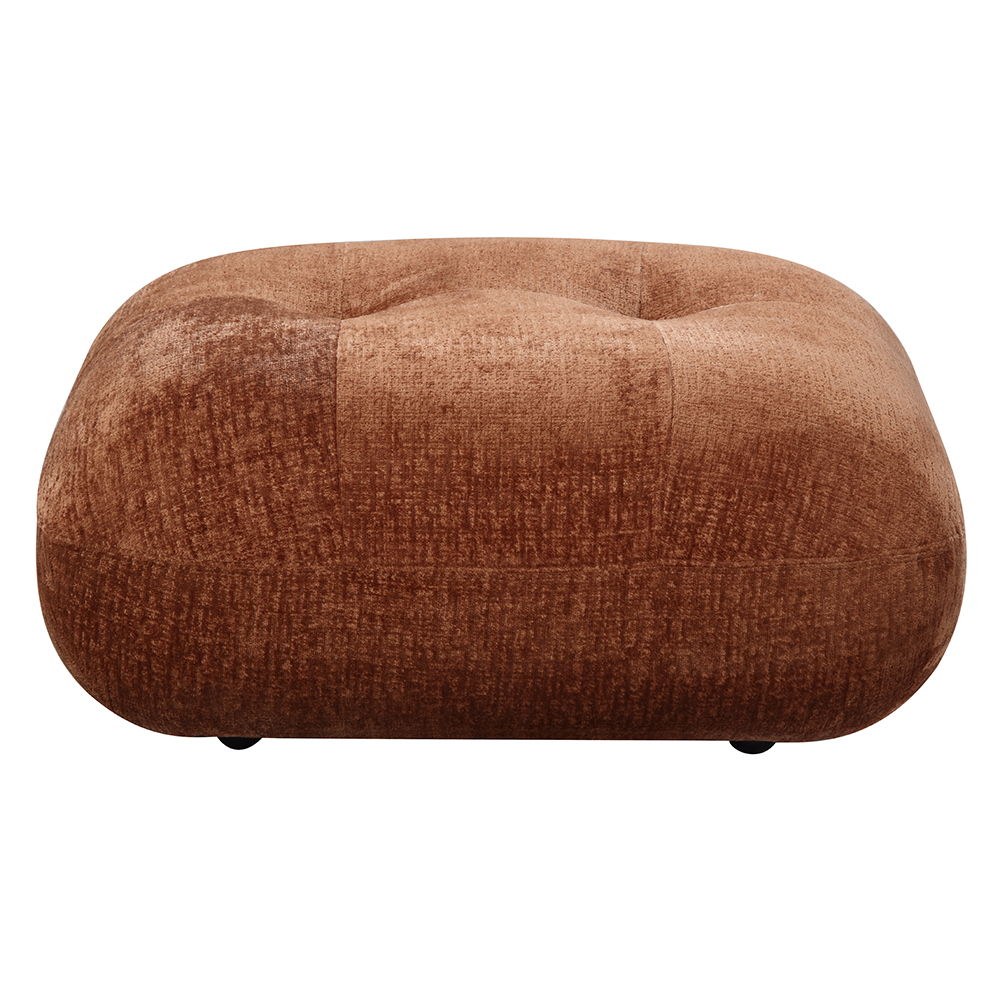 Carrick - Ottoman - Rust Brown Chenille