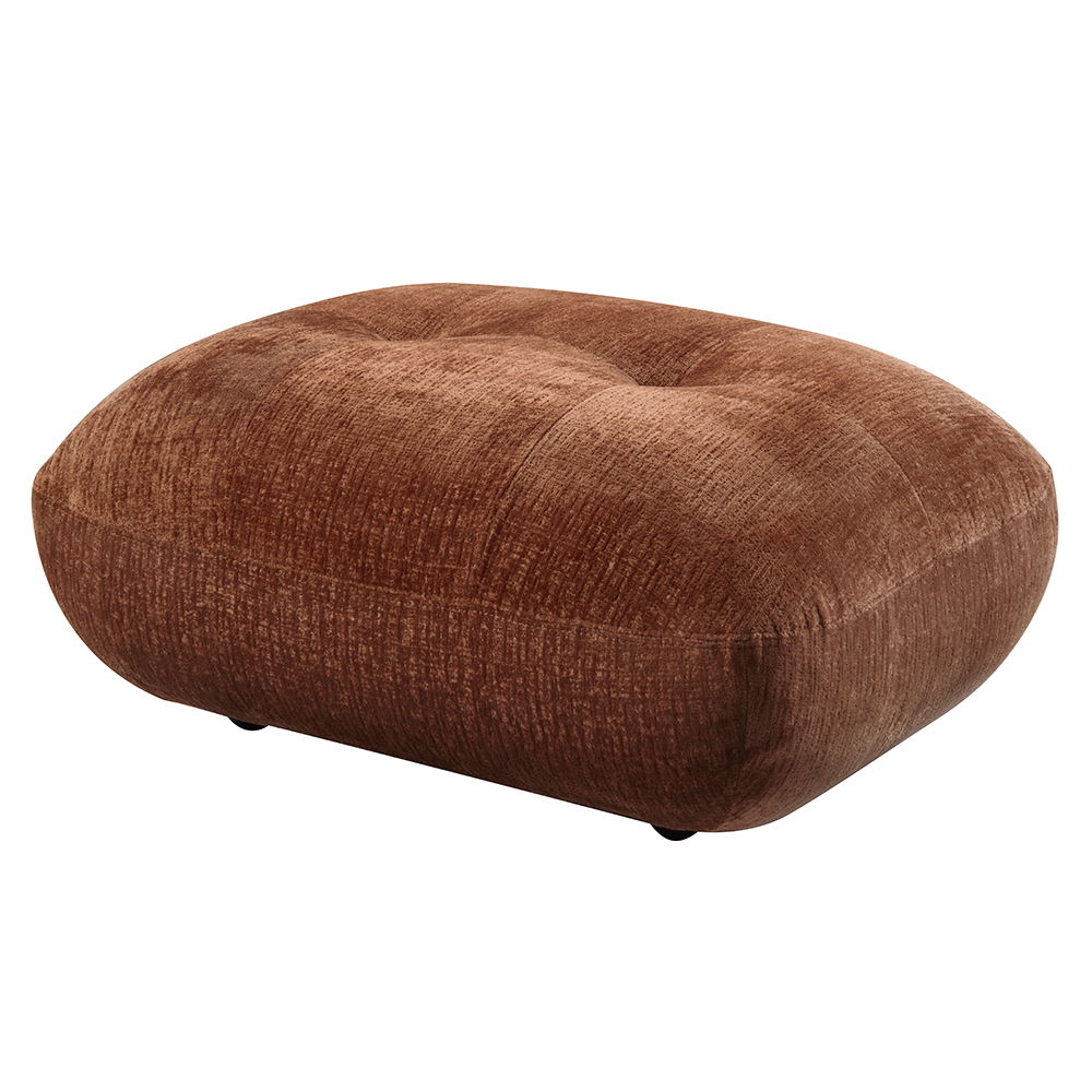 Carrick - Ottoman - Rust Brown Chenille