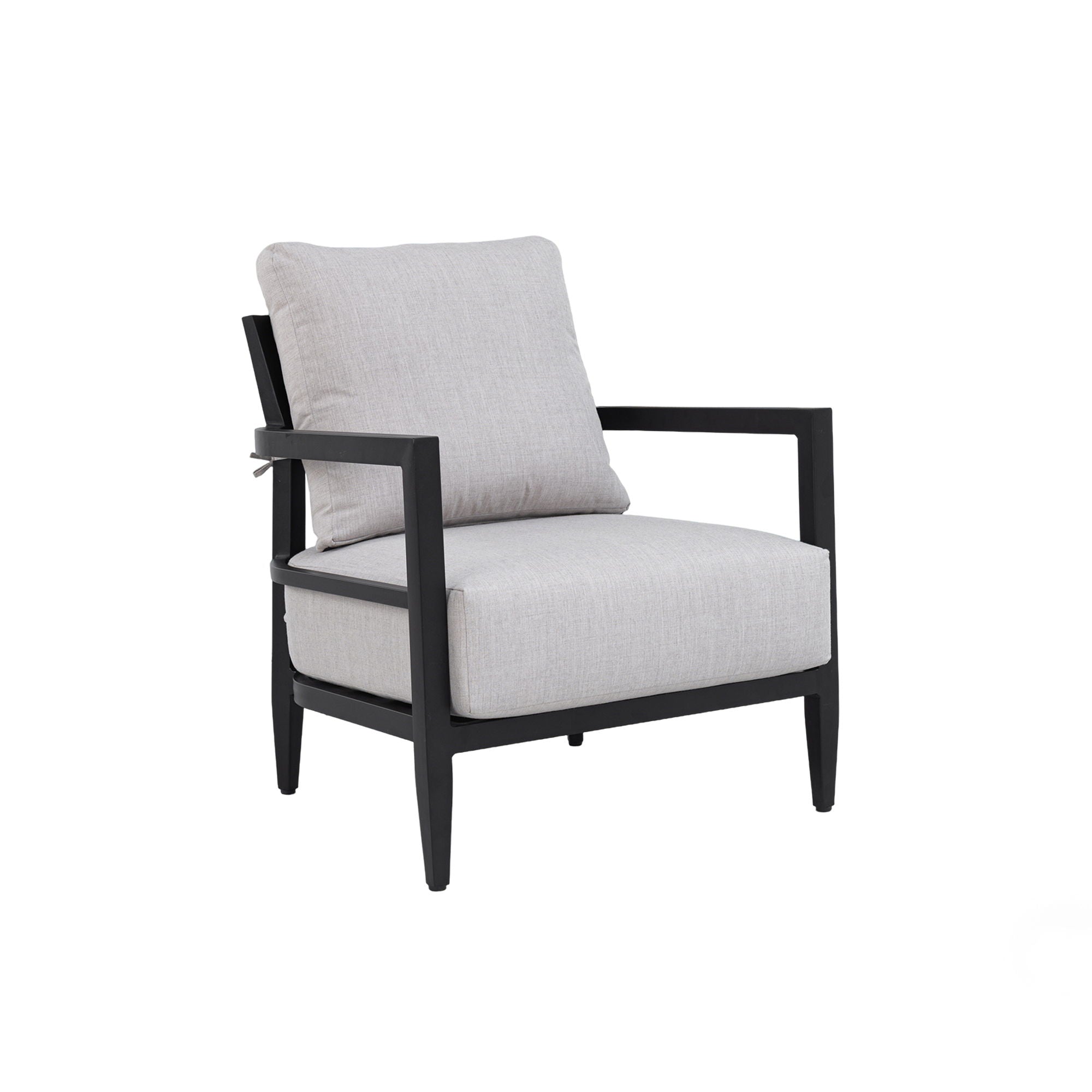Outdoor Lounge Chair With Ember Frame, Sunbrella Cast Cushion, Weather Resistant - Ember Black