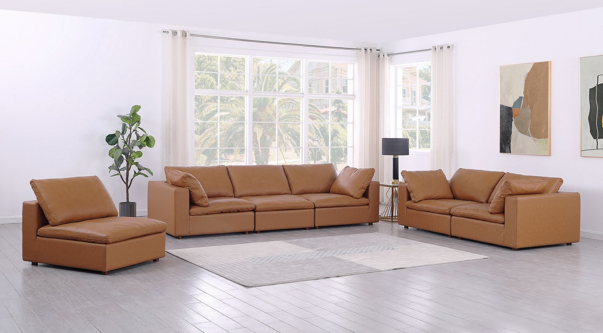 1100 - 3-Piece Sofa Set (Top-Grain Italian Leather)