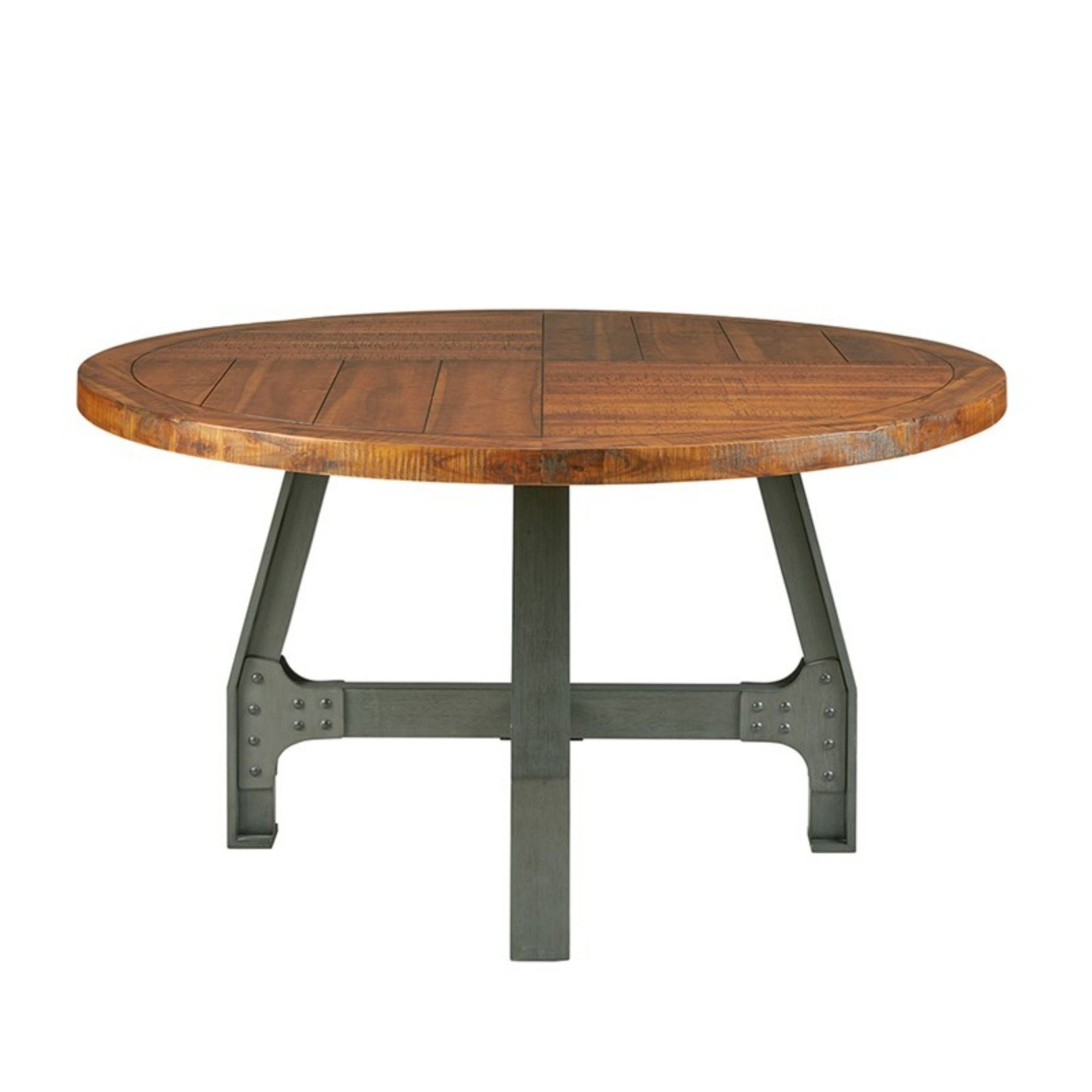 Lancaster - Round Dining / Gathering Table With Adjustable Height - Walnut