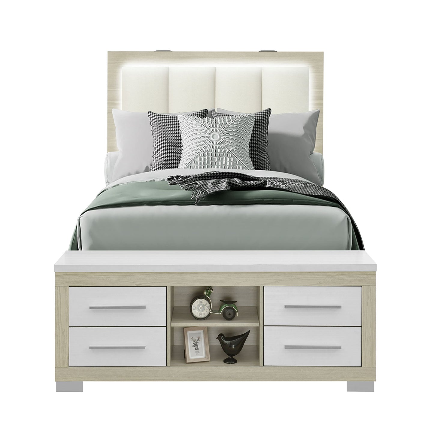 Messa - Bed With Storage Features And LED Lighting