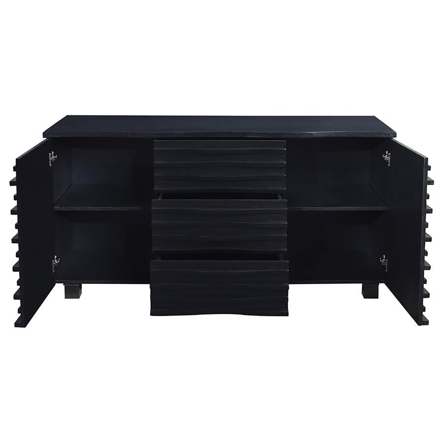Stanton - 3-Drawer Sideboard Buffet Storage Cabinet - Black