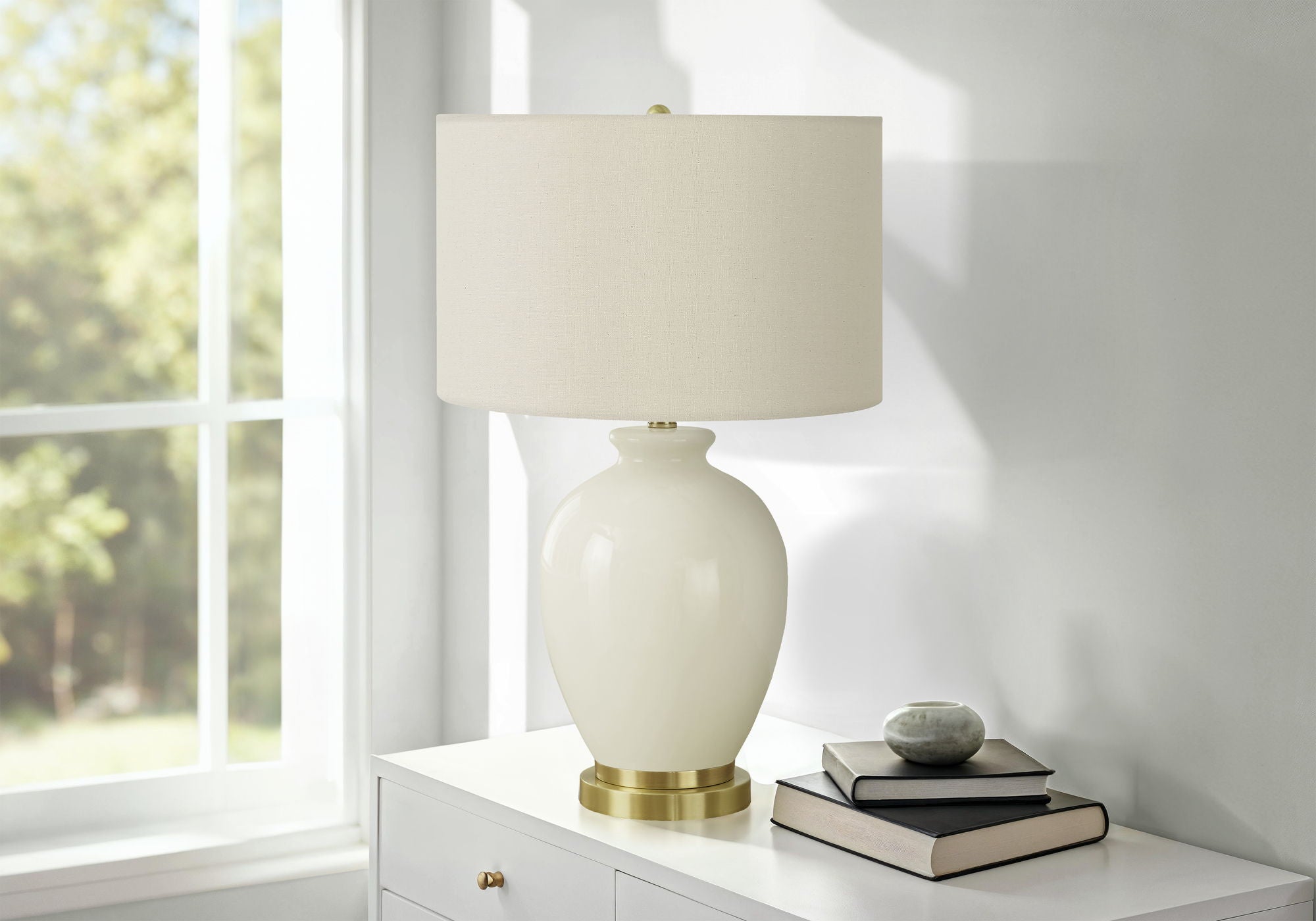Transitional Lighting, Table Lamp - Cream