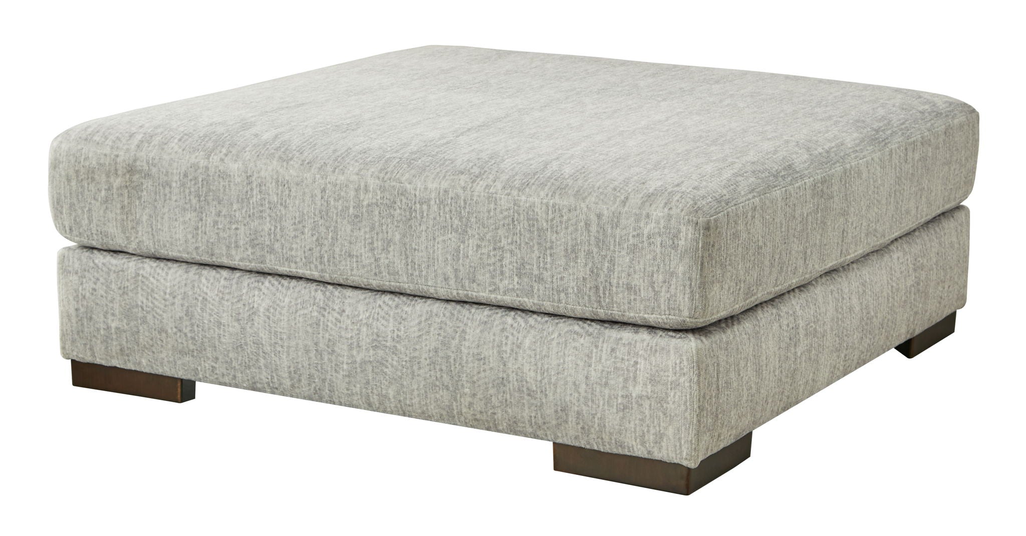 Regent Park - Oversized Accent Ottoman - Pewter