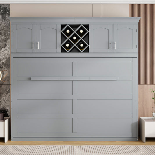 Murphy Wall Bed With Top Cabinets & Wine Rack
