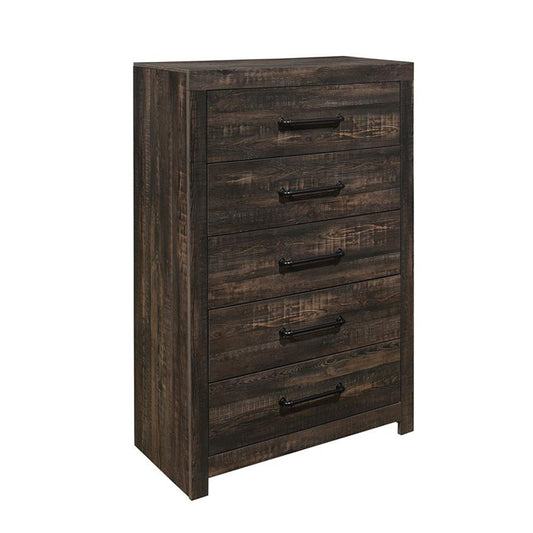 Monica - Chest With Spacious Drawers Bar Handles - Dark Oak