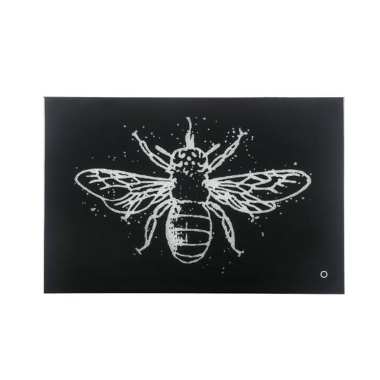 Talisha - Wall Art With LED - Smoky Glass & Faux Crystal