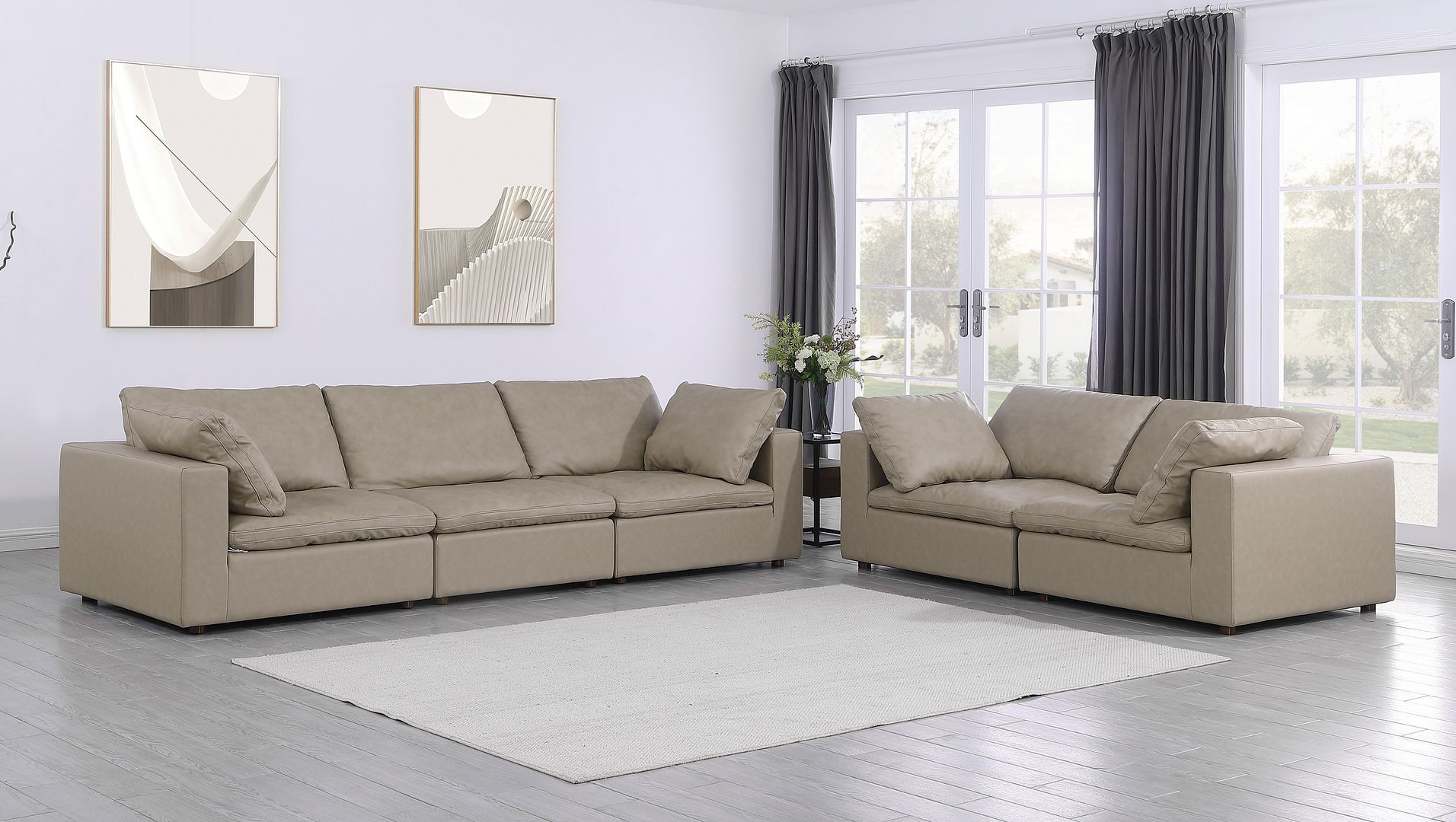1100 - 2-Piece Sofa Set (Top-Grain Italian Leather)