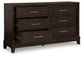 Neymorton King Upholstered Panel Bed with Dresser