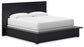 Londer King Panel Bed with Mirrored Dresser and Nightstand