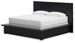 Londer King Panel Bed with Mirrored Dresser and Nightstand