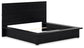 Londer King Panel Bed with Mirrored Dresser