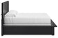 Londer King Panel Bed with Mirrored Dresser